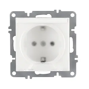 Розетка Arvia Electric Karen 50 01 1000 218 с заземлением с крышкой белая