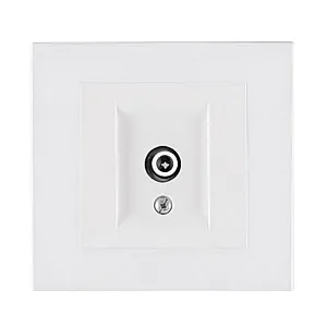 Розетка для ТВ Arvia Electric Karen 50 01 1000 273 концевая белая механизм