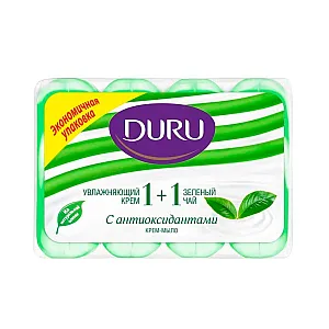 Мыло Duru 1+1 увлажняющий крем & зеленый чай 4*80 г