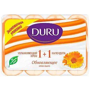 Мыло Duru 1+1 увлажняющий крем & календула 4*80 г