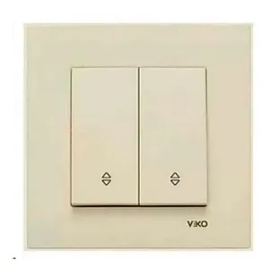 Выключатель проходной Viko Karre 90963717 2 клавиши кремовый