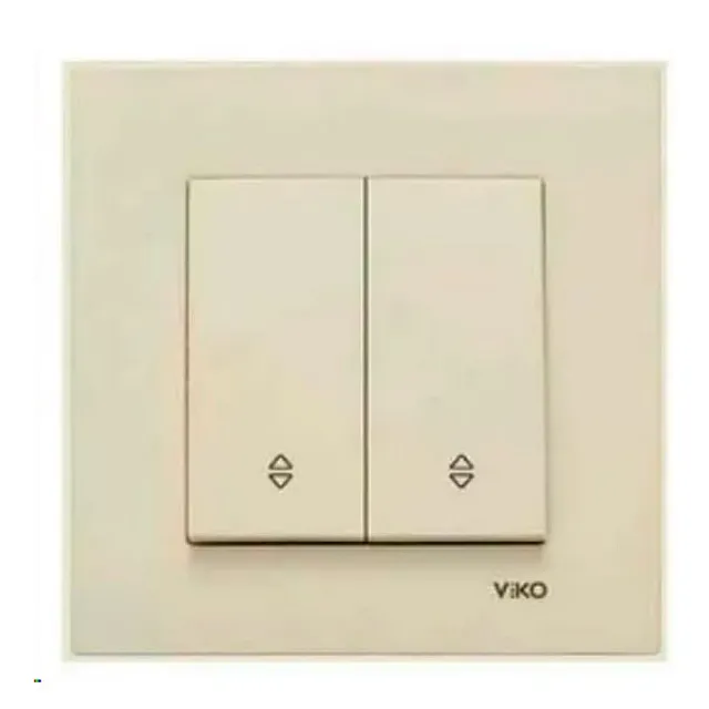 Выключатель проходной Viko Karre 90963717 2 клавиши кремовый