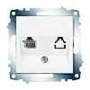 Розетка телефонная Viko Karre 90967013 белая