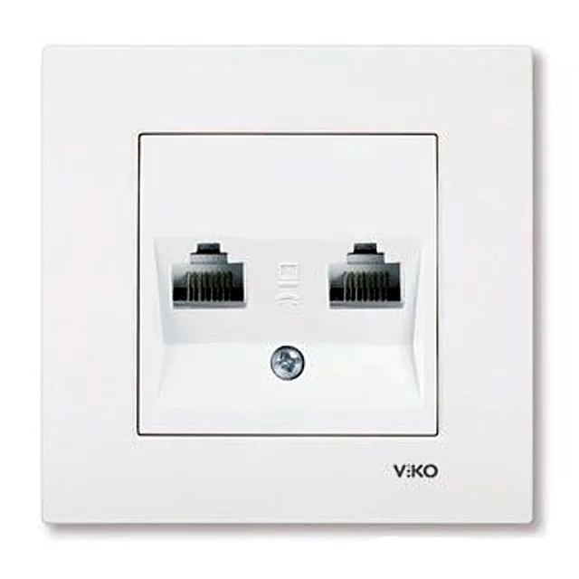 Розетка компьютерная Viko Karre 90967034 2 гнезда белый