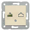 Розетка компьютерная Viko Karre 90967232 1 гнездо кремовый