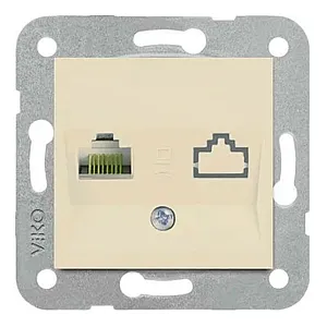 Розетка компьютерная Viko Karre 90967232 1 гнездо кремовый