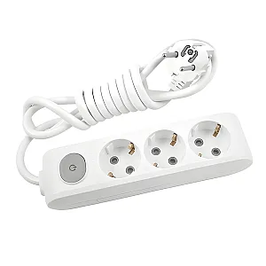 Удлинитель Viko 90117303 с кнопкой 3 гнезда 3 м