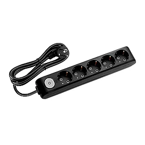 Удлинитель Viko 90137503 с кнопкой 5 гнезд 3 м