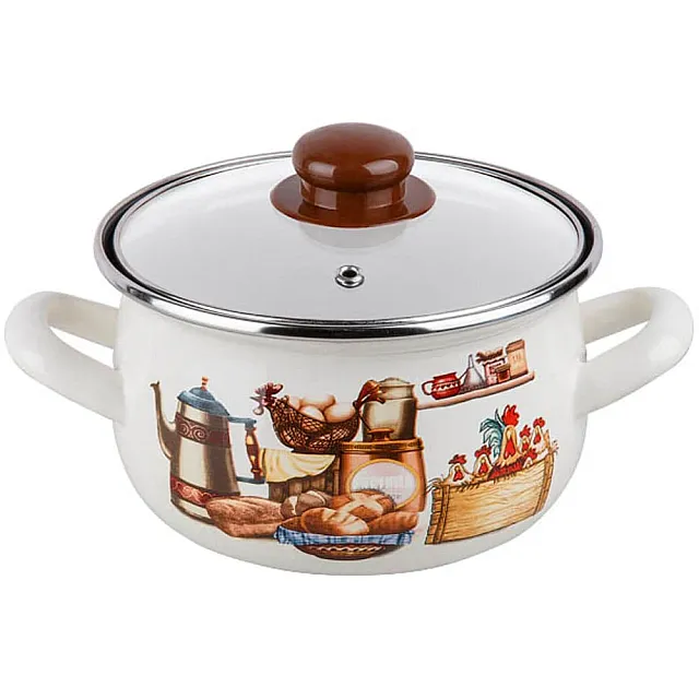 Кастрюля Perfecto Linea Традиции 50-951939 стальная эмалированная 3.8 л