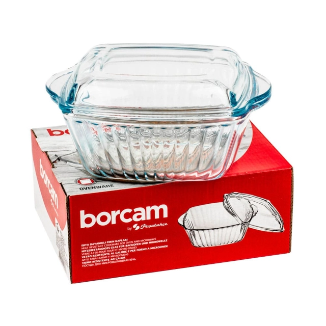 Кастрюля Borcam 59039 1017152 с крышкой квадратная 1 л Кастрюля Borcam 59039 1017152 с крышкой квадратная 1 л