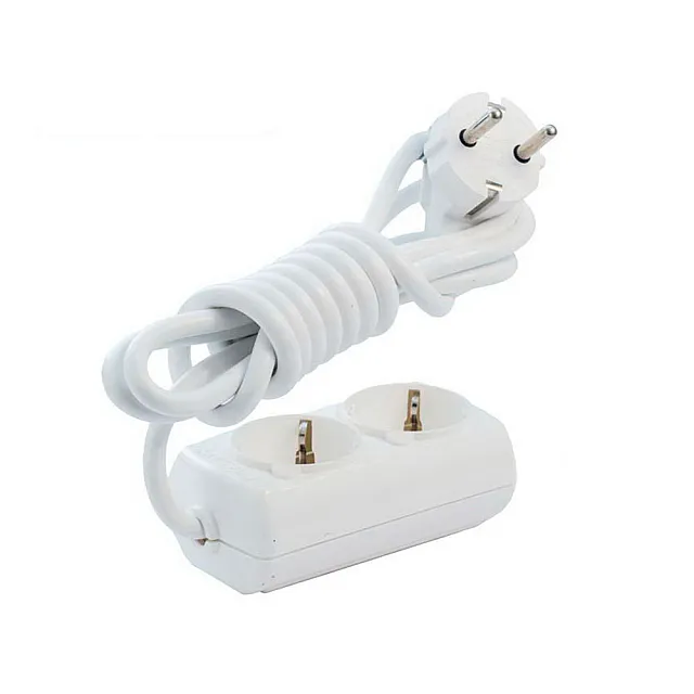 Удлинитель Borsan BR-1552-315 2 гнезда c заземлением белый 3 м