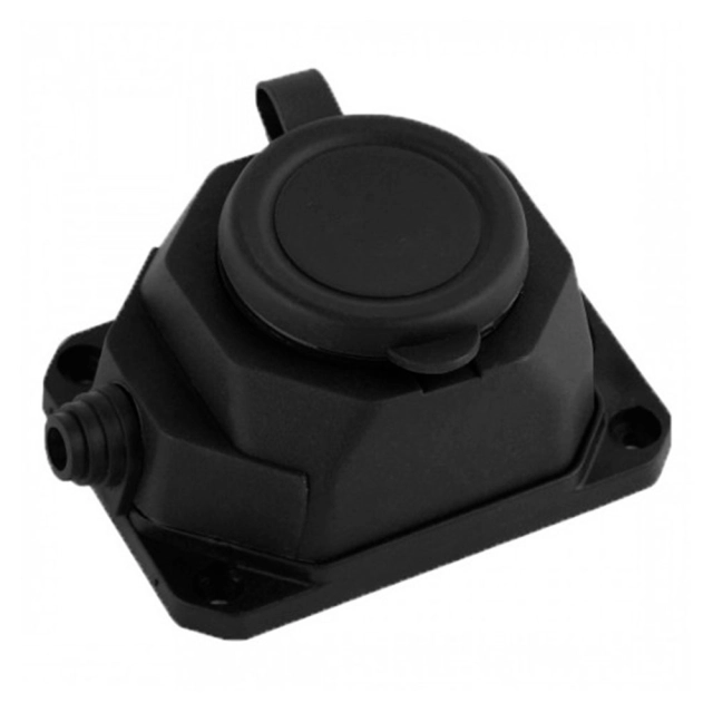Колодка AY-KA 55 100 00 1 гнездо каучуковая черная Колодка AY-KA 55 100 00 1 гнездо каучуковая черная