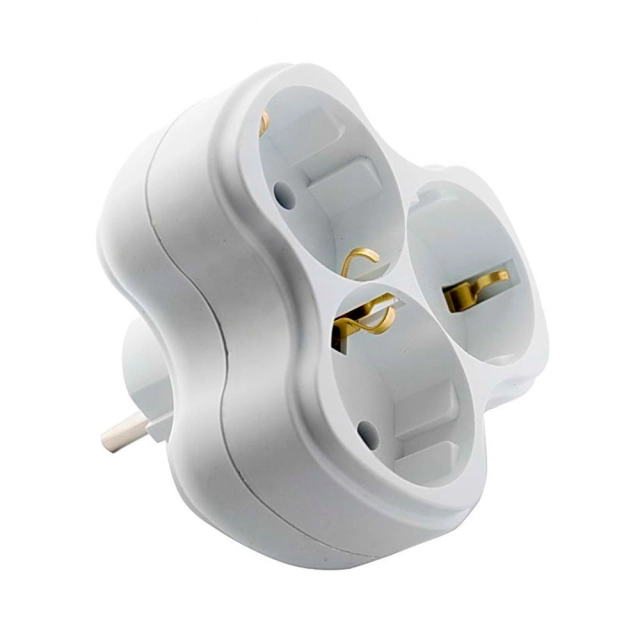 Разветвитель EL-BI 505-001000-813 3 гнезда с заземлением Разветвитель EL-BI 505-001000-813 3 гнезда с заземлением