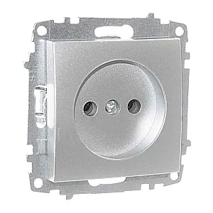 Розетка EL-BI Zena-Vega 609-011000-215 1 гнездо без заземления серебро