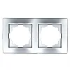 Рамка EL-BI Vega 510-011000-226 2 поста серебро