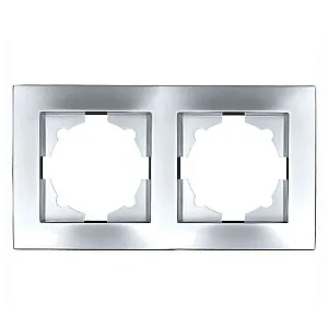 Рамка EL-BI Vega 510-011000-226 2 поста серебро