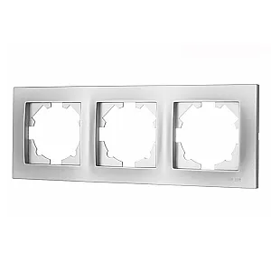 Рамка EL-BI Vega 510-011000-227 3 поста серебро