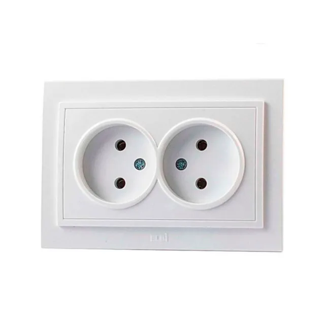 Розетка EL-BI Zena 500-015620-908 2 места без заземления белоснежный