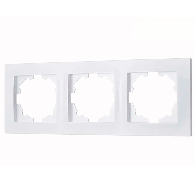 Рамка EL-BI Vega 510-015600-227 3 поста белоснежная Рамка EL-BI Vega 510-015600-227 3 поста белоснежная