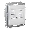 Розетка компьютерная EL-BI Zena-Vega 609-015600-248 двойная белоснежный