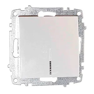 Выключатель EL-BI Zena-Vega 609-015600-201 1 клавиша с подсветкой белоснежный