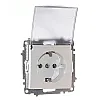 Розетка EL-BI Zena-Vega 609-015600-218 1 гнездо с крышкой с заземлением белоснежный