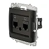 Розетка компьютерная EL-BI Zena-Vega 609-014800-248 двойная вантаблэк