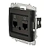 Розетка компьютерная EL-BI Zena-Vega 609-014800-248 двойная вантаблэк