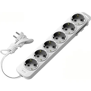 Удлинитель EL-BI Myra 527-010205-621 6 гнезд c заземлением белый 5 м