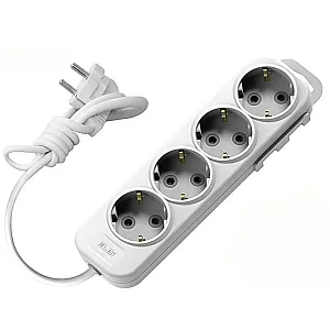 Удлинитель EL-BI Myra 527-010205-421 4 гнезда c заземлением белый 5 м