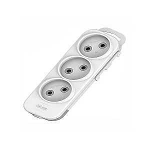 Колодка EL-BI  Myra527-010200-300 3 гнезда без заземления белая