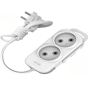 Удлинитель EL-BI Myra 527-110202-260 2 гнезда без заземления белый 2 м