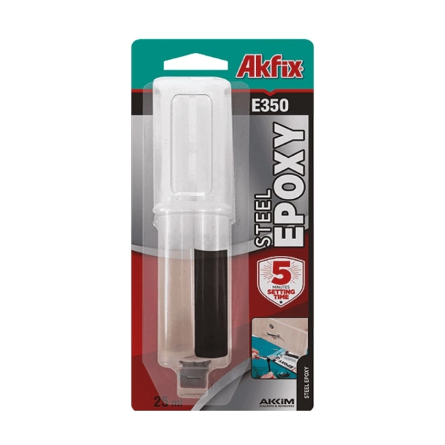 Клей эпоксидный Akfix Е350 для металла 5 мин 25 мл Клей эпоксидный Akfix Е350 для металла 5 мин 25 мл