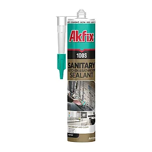 Герметик силиконовый Akfix 100S санитарный Белый 280 мл