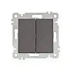 Выключатель Mutlusan Rita 2200-402-0195 2 клавиши 10А дымчатый
