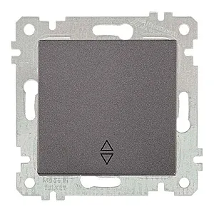 Выключатель проходной Mutlusan Rita 2200-403-0195 1 клавиша дымчатый