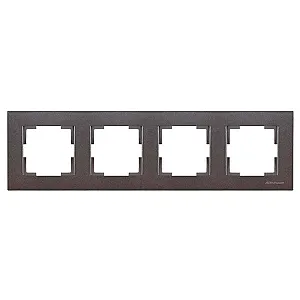 Рамка Mutlusan Rita 2220-800-1495 4 поста горизонтальный монтаж дымчатый
