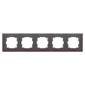 Рамка Mutlusan Rita 2220-800-1595 5 постов горизонтальный монтаж дымчатый