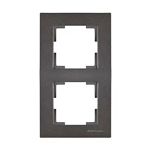 Рамка Mutlusan Rita 2220-800-2295 2 поста вертикальный монтаж дымчатый