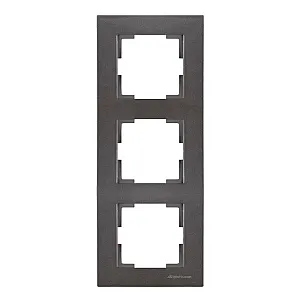 Рамка Mutlusan Rita 2220-800-2395 3 поста вертикальный монтаж дымчатый
