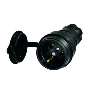 Розетка переносная Mutlusan Tena 010-083-300029 2P+E с крышкой черный