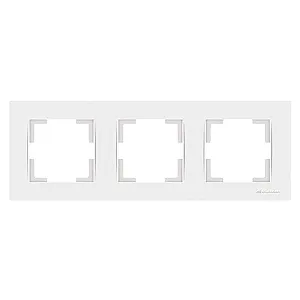 Рамка Mutlusan Rita 2220-800-1301 3 поста горизонтальный монтаж белая