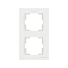 Рамка Mutlusan Rita 2220-800-2201 2 поста вертикальный монтаж белый