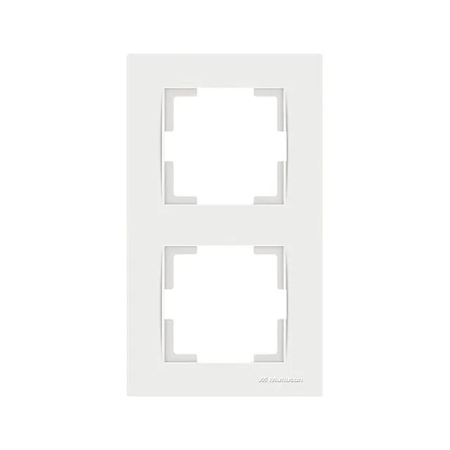 Рамка Mutlusan Rita 2220-800-2201 2 поста вертикальный монтаж белый
