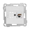 Розетка Mutlusan Rita 2200-136-0101 1*RJ-45 кат. 5е UTP белая