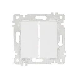 Выключатель Mutlusan Rita 2200-402-0101 2 клавиши 10А белый