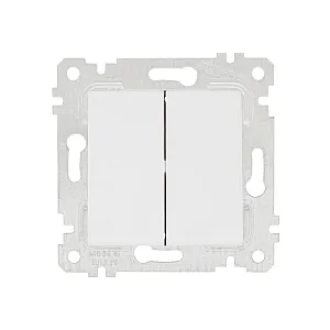 Выключатель Mutlusan Rita 2200-402-0101 2 клавиши 10А белый