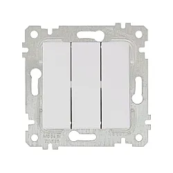 Выключатель Mutlusan Rita 2200-409-0101 3 клавиши 10А белый