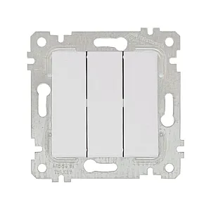 Выключатель Mutlusan Rita 2200-409-0101 3 клавиши 10А белый