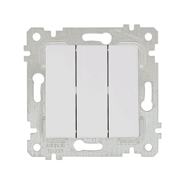 Выключатель Mutlusan Rita 2200-409-0101 3 клавиши 10А белый